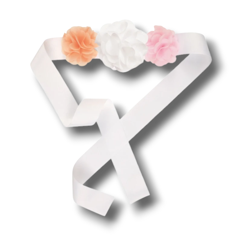 Baby Shower Flowers Bump Sash C/1