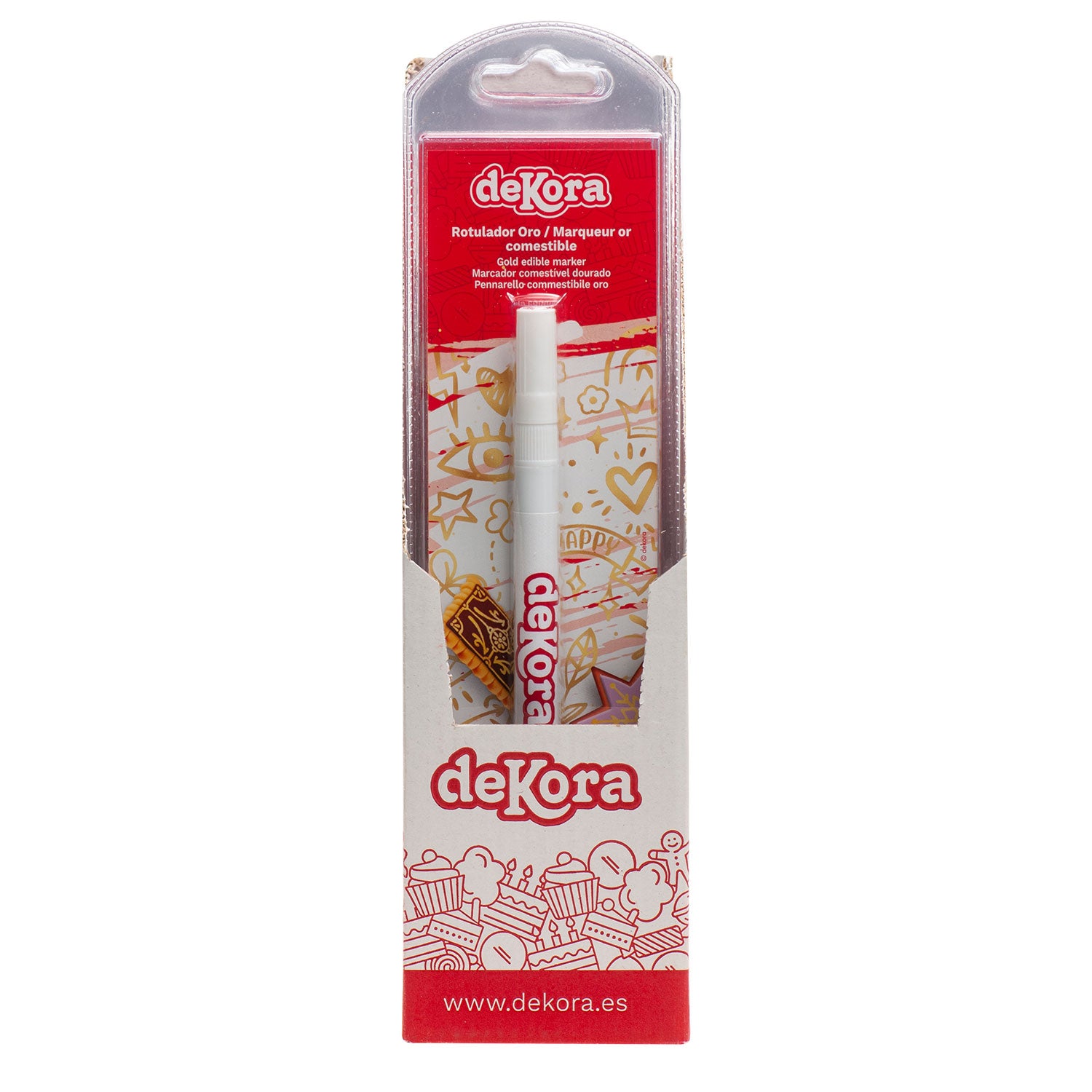 Marcador Comestible Para Pastel Color Oro C/1