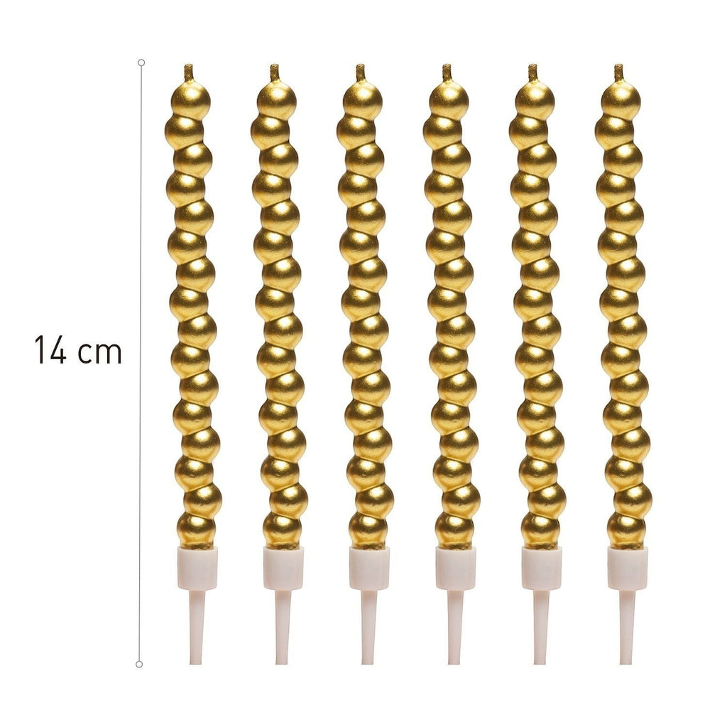 Velas Burbuja Color Oro C/6
