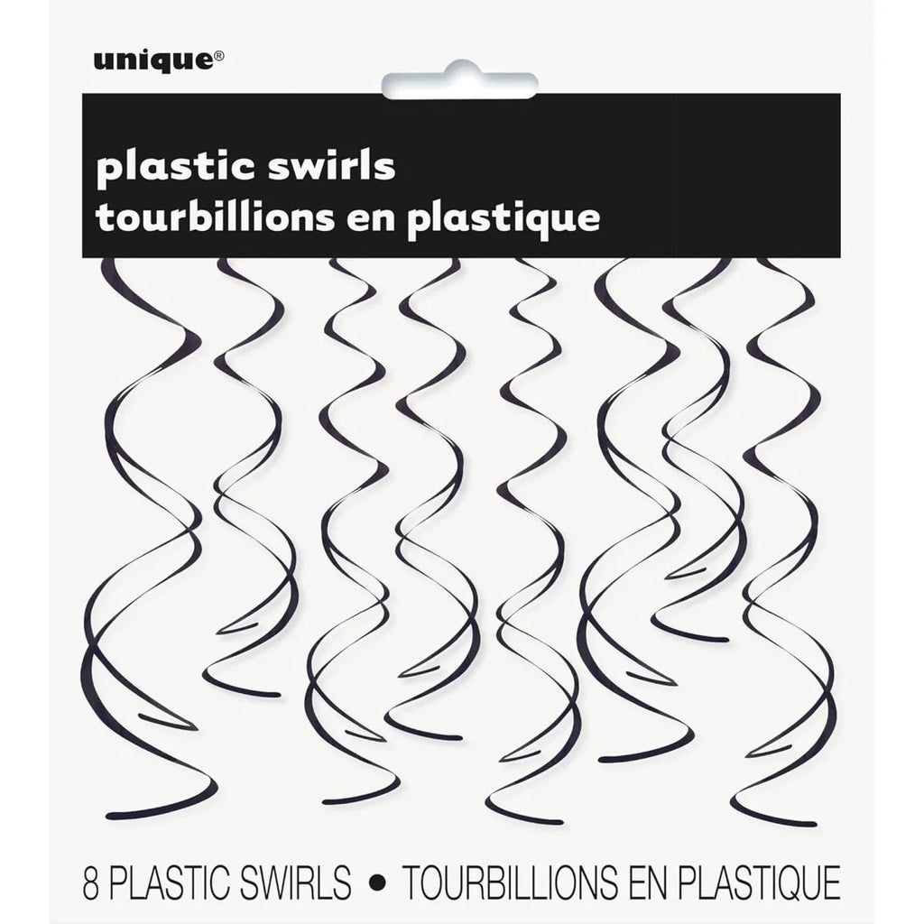 Swirl Decorations Negro C/8