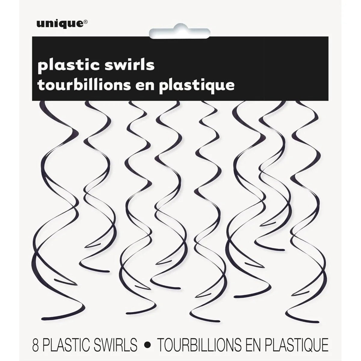 Swirl Decorations Negro C/8