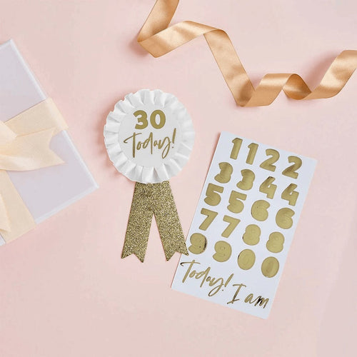 Birthday Badge Gold Customizable C/1