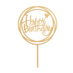 Cake Topper Happy Birthday Golden C/1