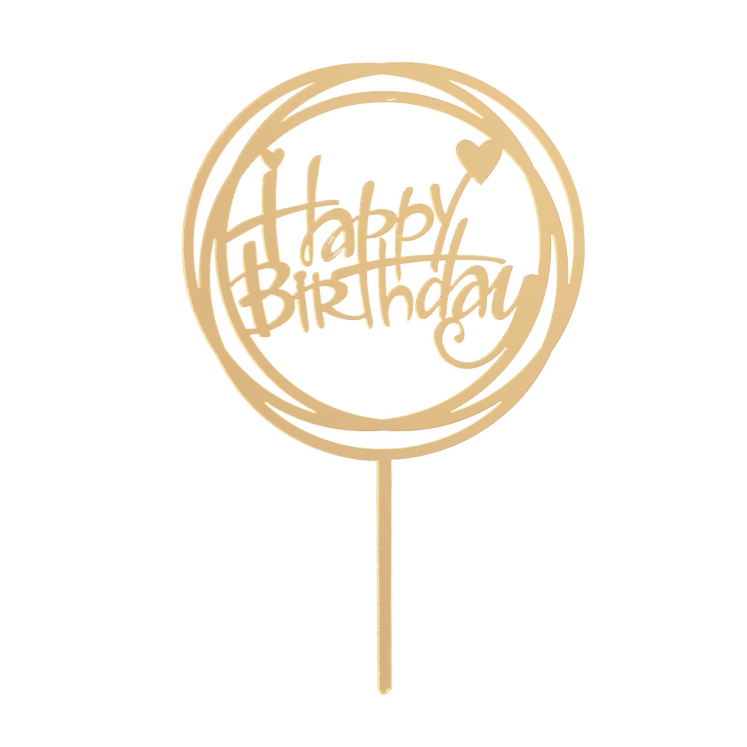 Cake Topper Happy Birthday Golden C/1