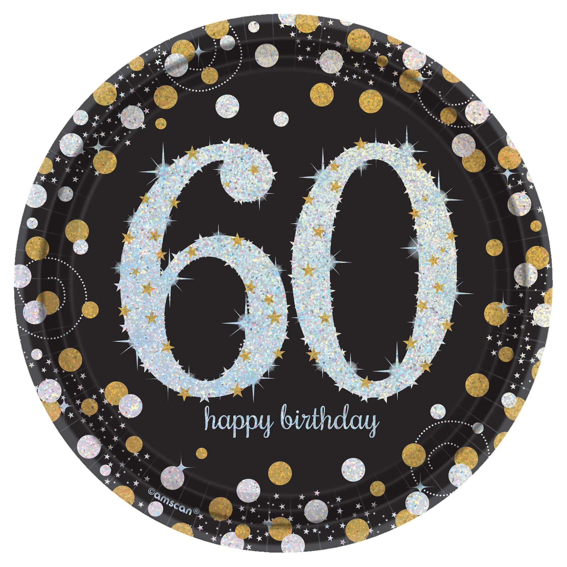 7" Sparkling Celebration Plate 60 C/8