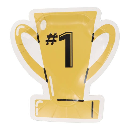 Plato Figura Trofeo Copa de Oro C/8