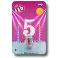 Vela Led Numero 5 C/1