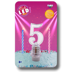 Vela Led Numero 5 C/1