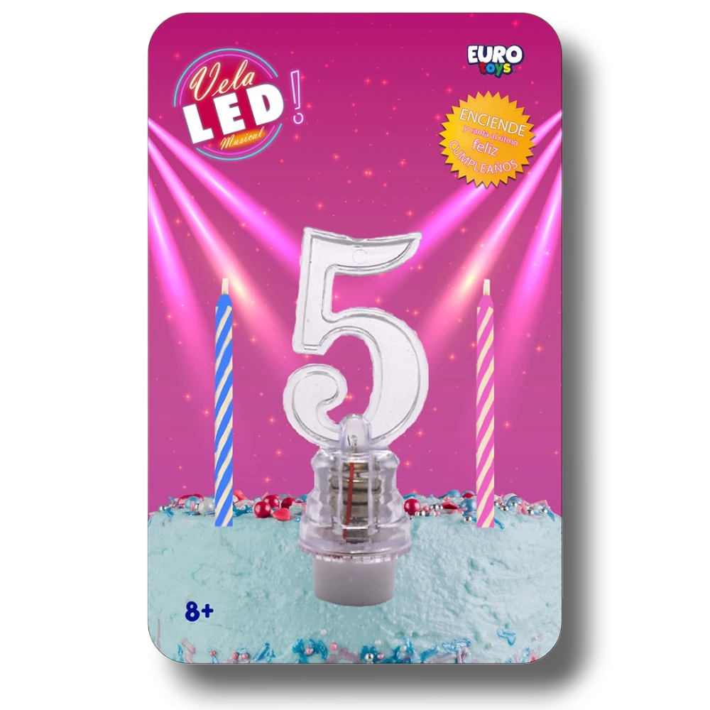 LED Candle Number 5 C/1