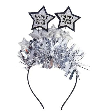 Diadema Con Luz Plata HNY C/1