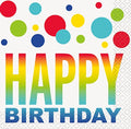 Servilleta CH Rainbow Spots Birthday C/16