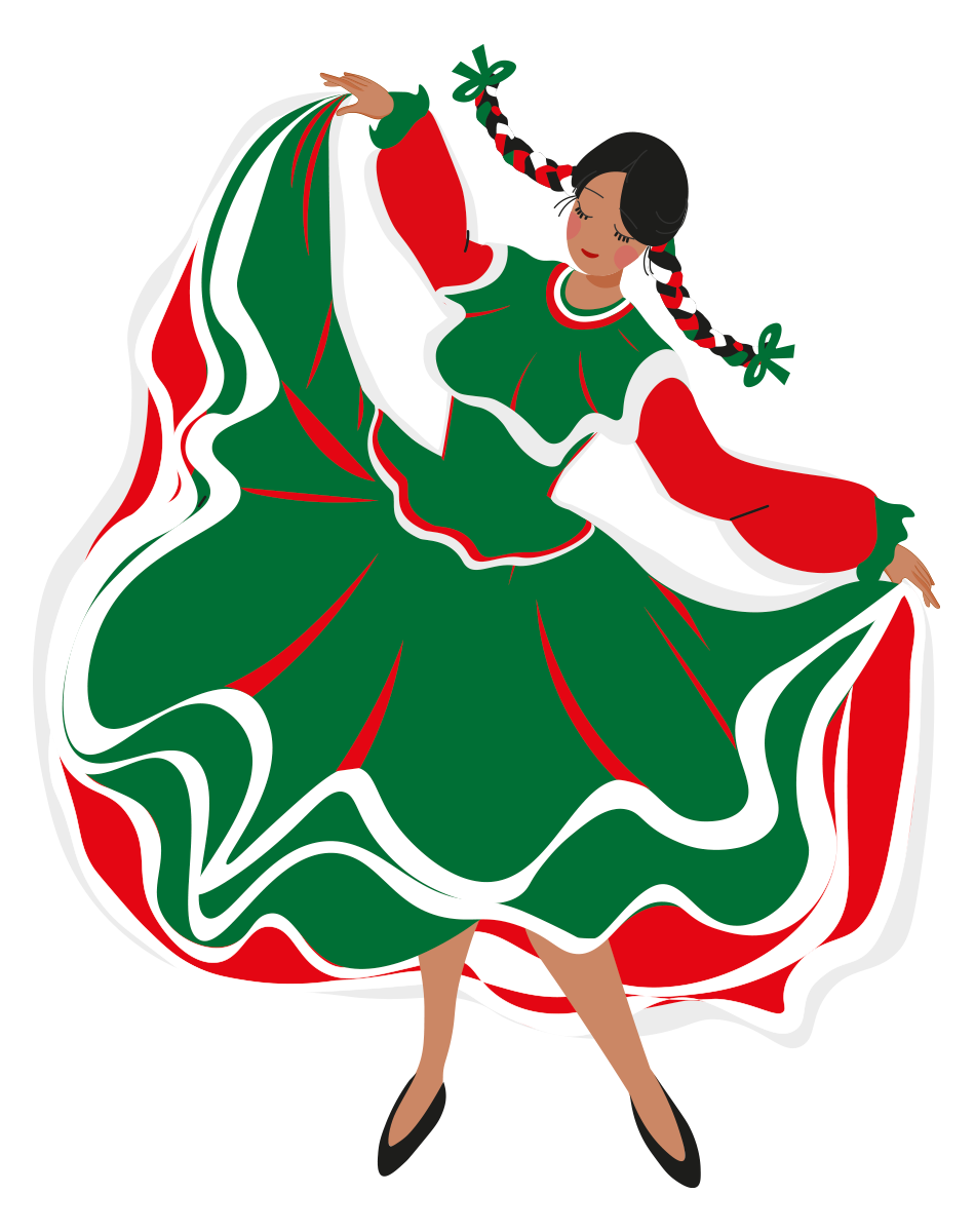 Adorno Movil Bailarina Folklorica  C/1