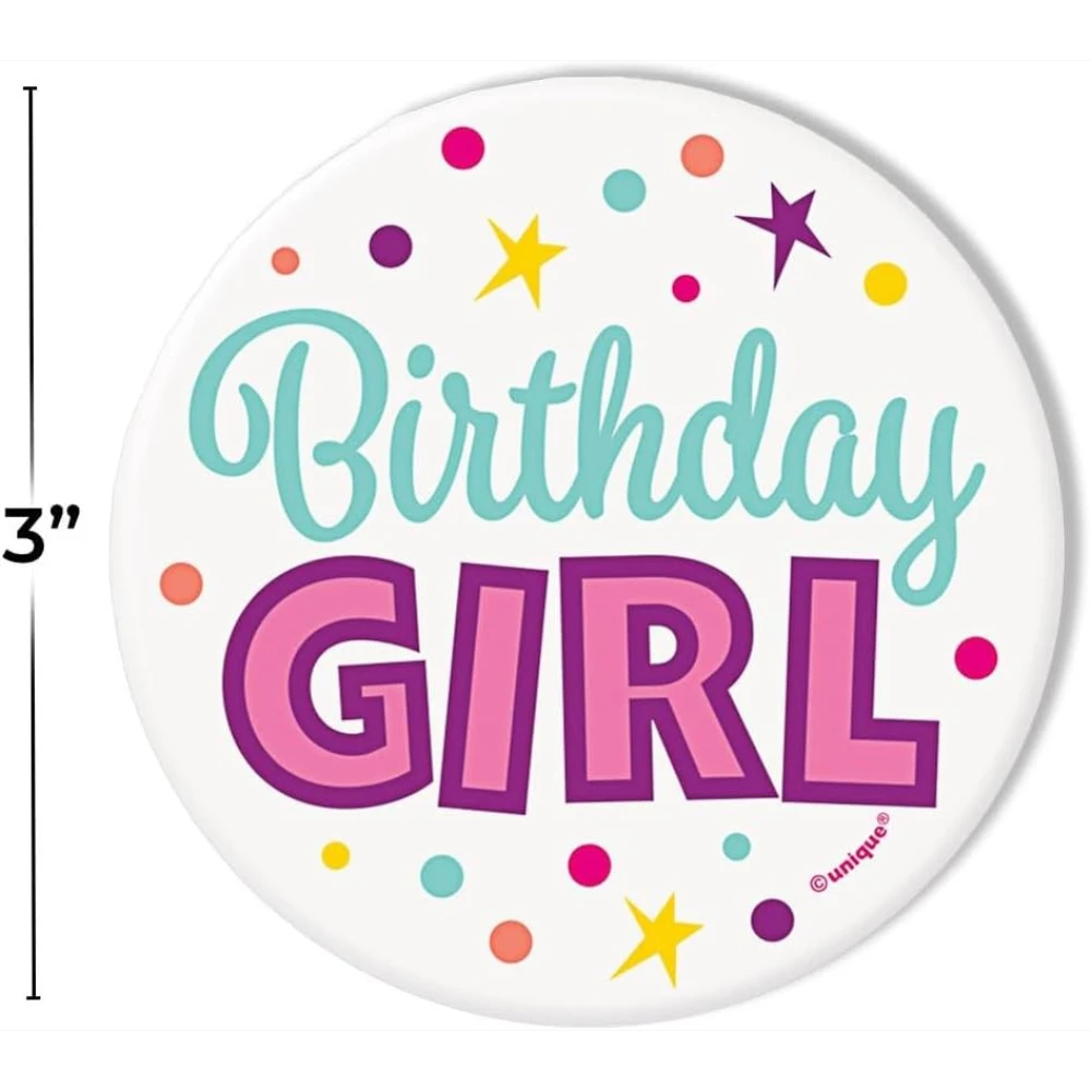 Birthday Girl Button C/1