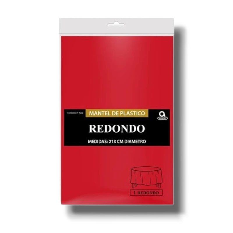 Mantel Redondo Rojo C/1