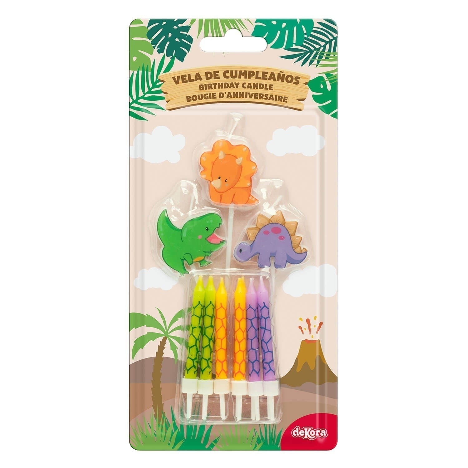 Dinosaur 2D Birthday Candle Mix (15 per pack)