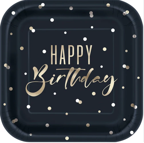 Plato 7" Gold Happy Birthday C/8