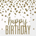 Servilleta G Confetti Gold Birthday C/16