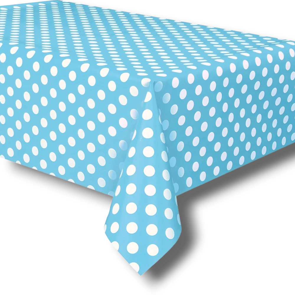 Mantel Polka Dots Azul Bebe C/1
