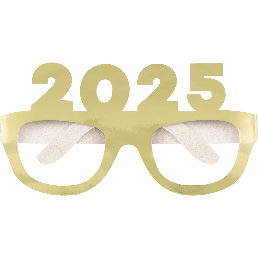 Lentes Año Nuevo 2026 Dorado y Plata C/4