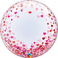 Burbuja 22" Confeti Corazones C/1