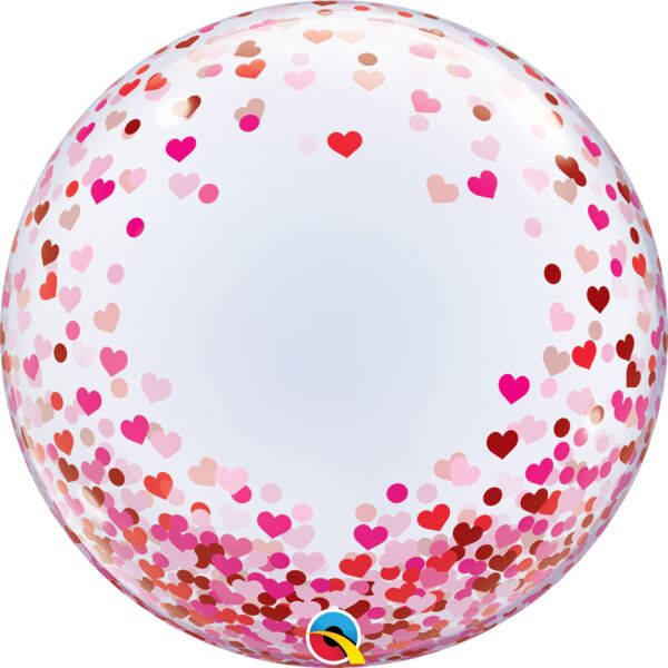 Burbuja 22" Confeti Corazones C/1