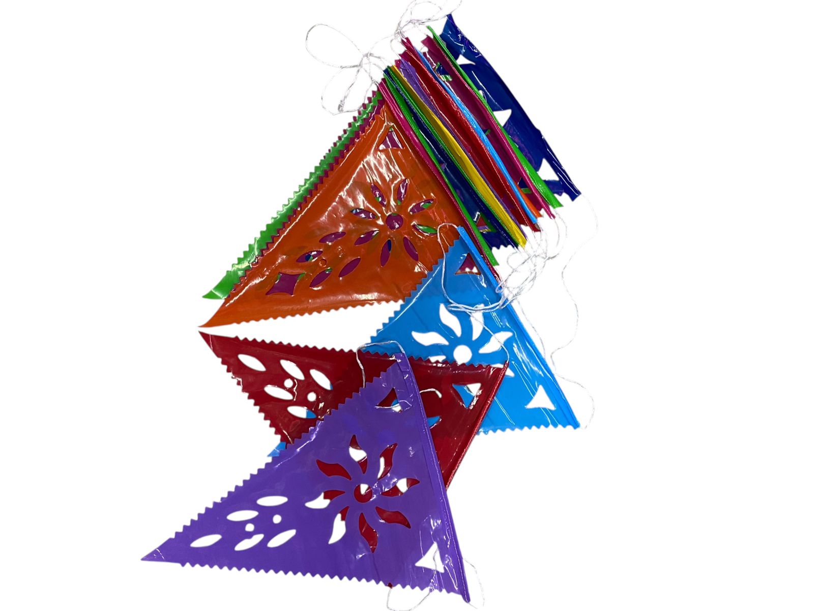 Banderin Calado Plastico Multicolor 8M