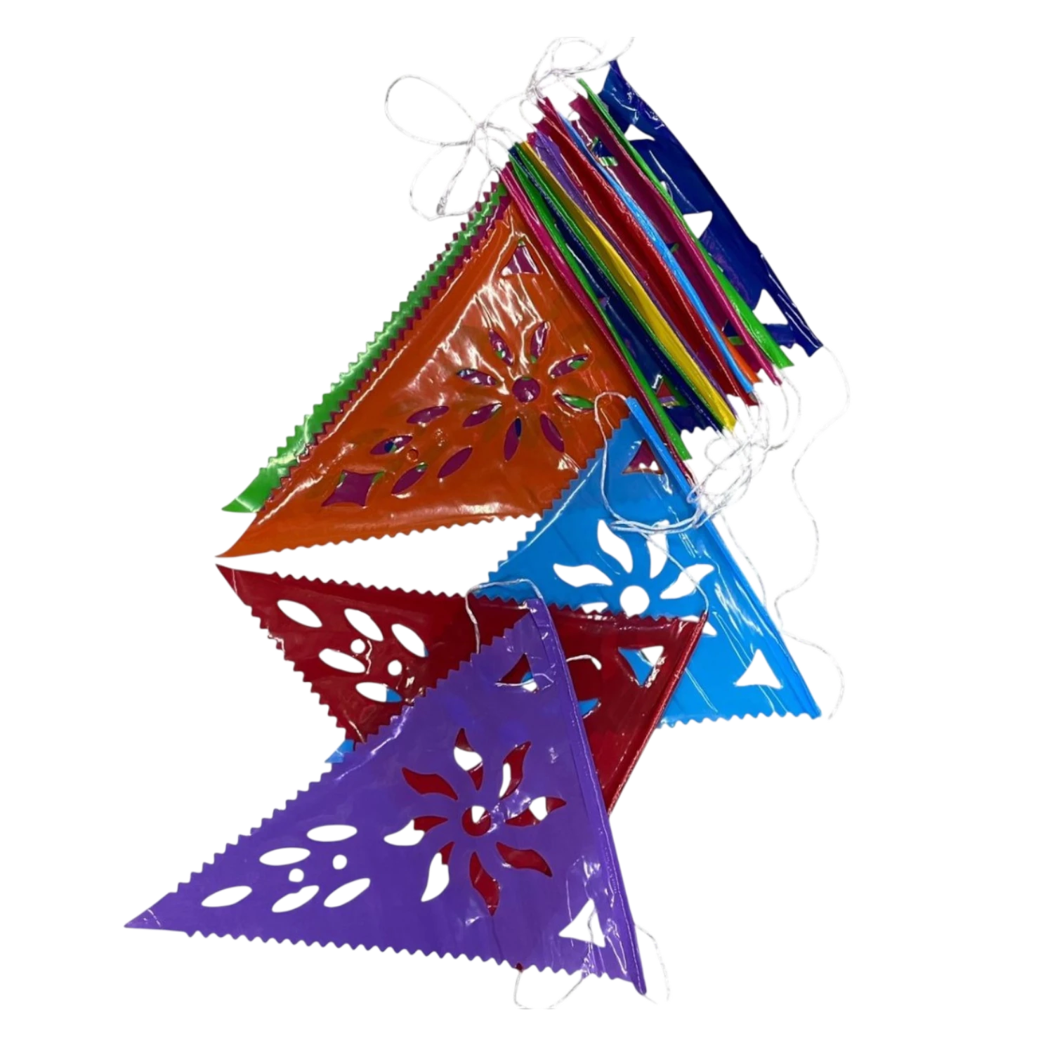 Banderin Calado Plastico Multicolor 8M