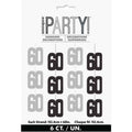 Glitz Black 60th Birthday Hanging Decorations C/1