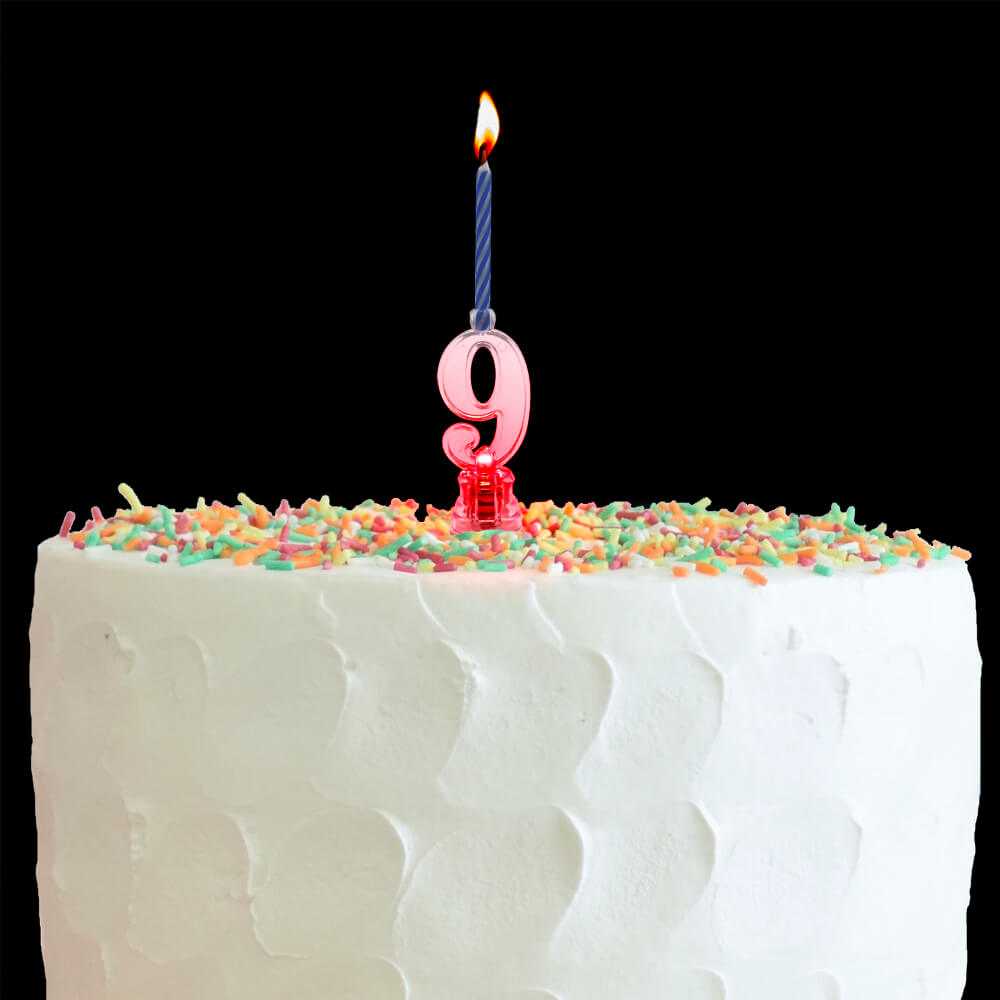 LED Candle Number 9 C/1