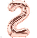 Globo 14" Numero 2 Oro Rosa C/1