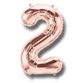 Globo 14" Numero 2 Oro Rosa C/1