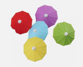 Silicone Umbrella Drink Markers C/6