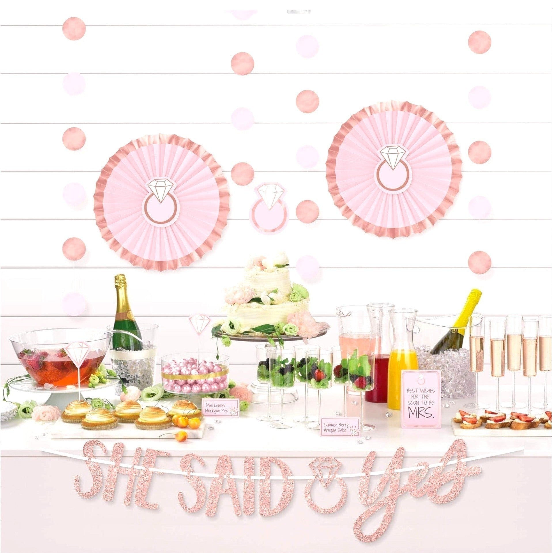 Treat Table Decorating Kit Bachelorette Party Deco Blush C/23