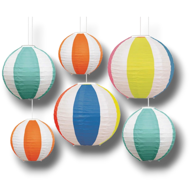 Ball-Shaped Paper Lanterns C/6
