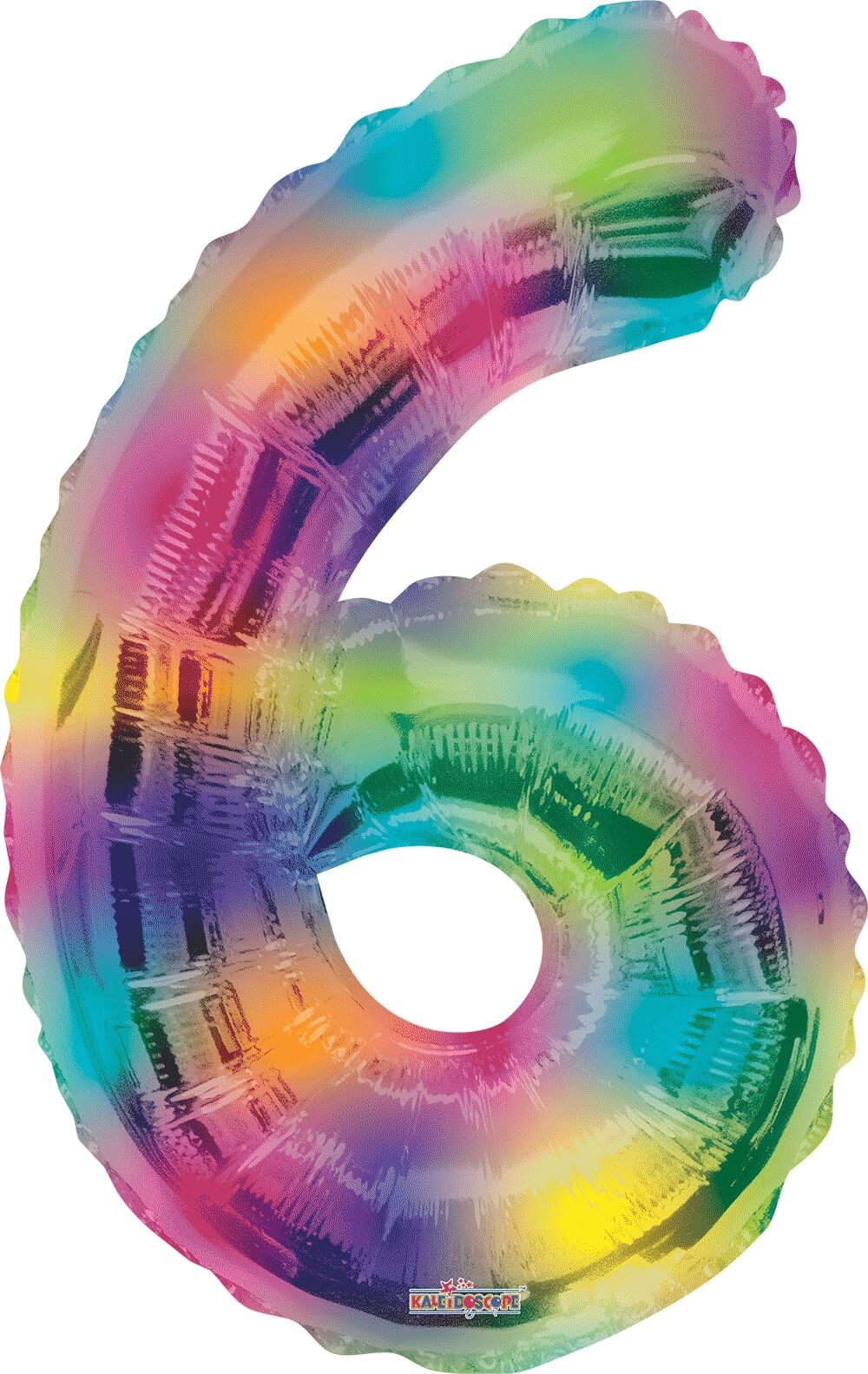 Globo 36" Numero 6 Multicolor C/1