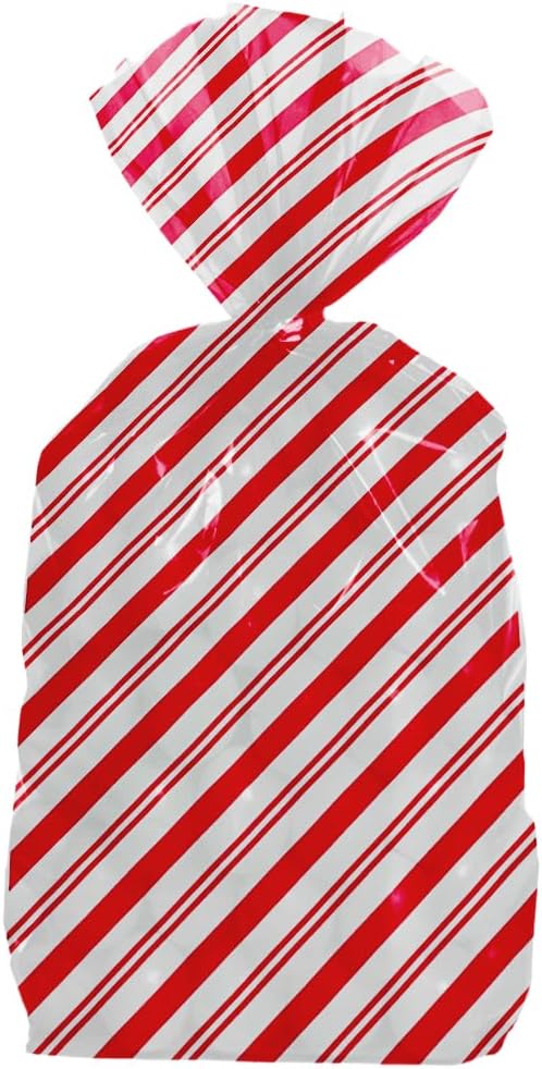 Striped Cellophane Bags (20 count)