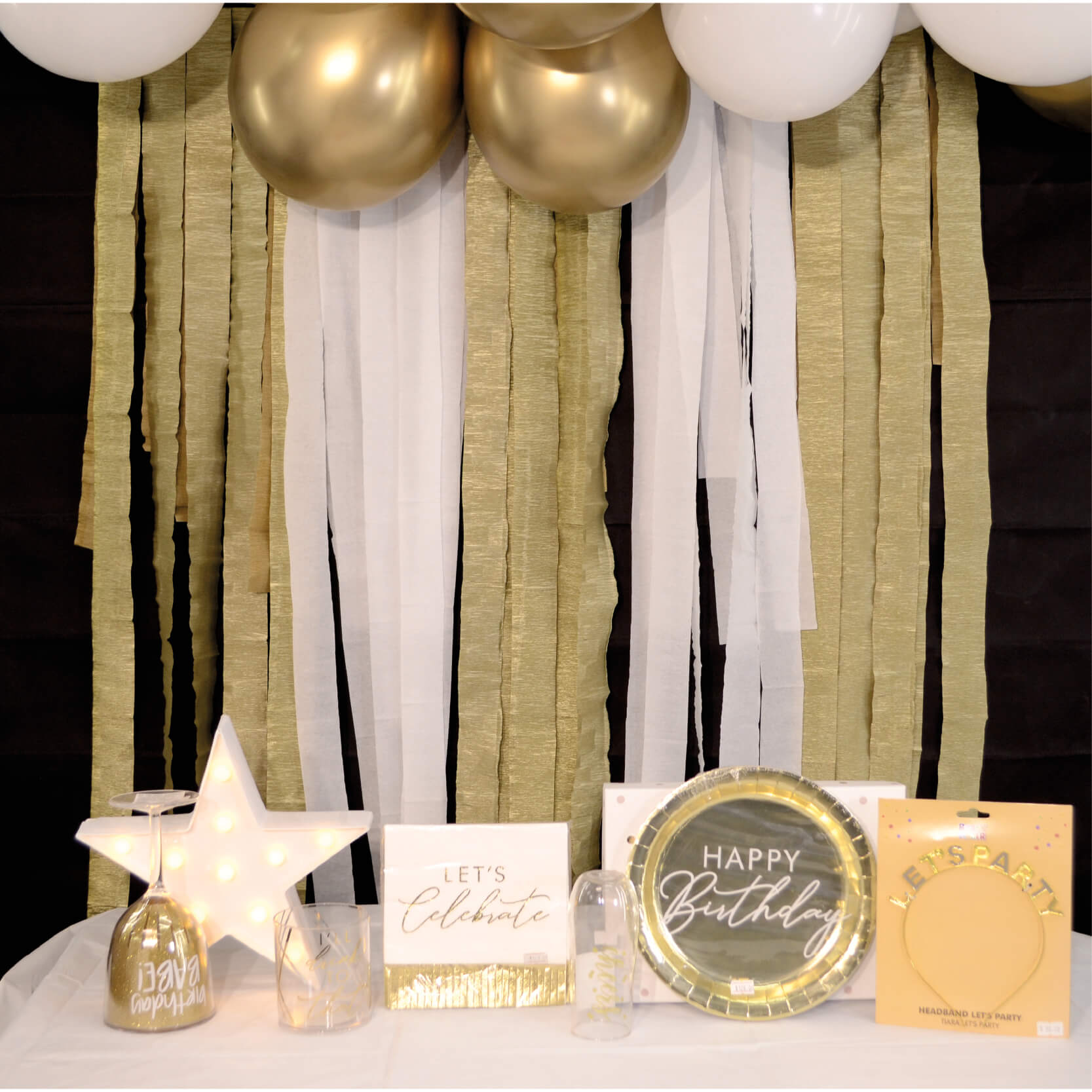 Balloon Backdrop Kit Dorado C/1