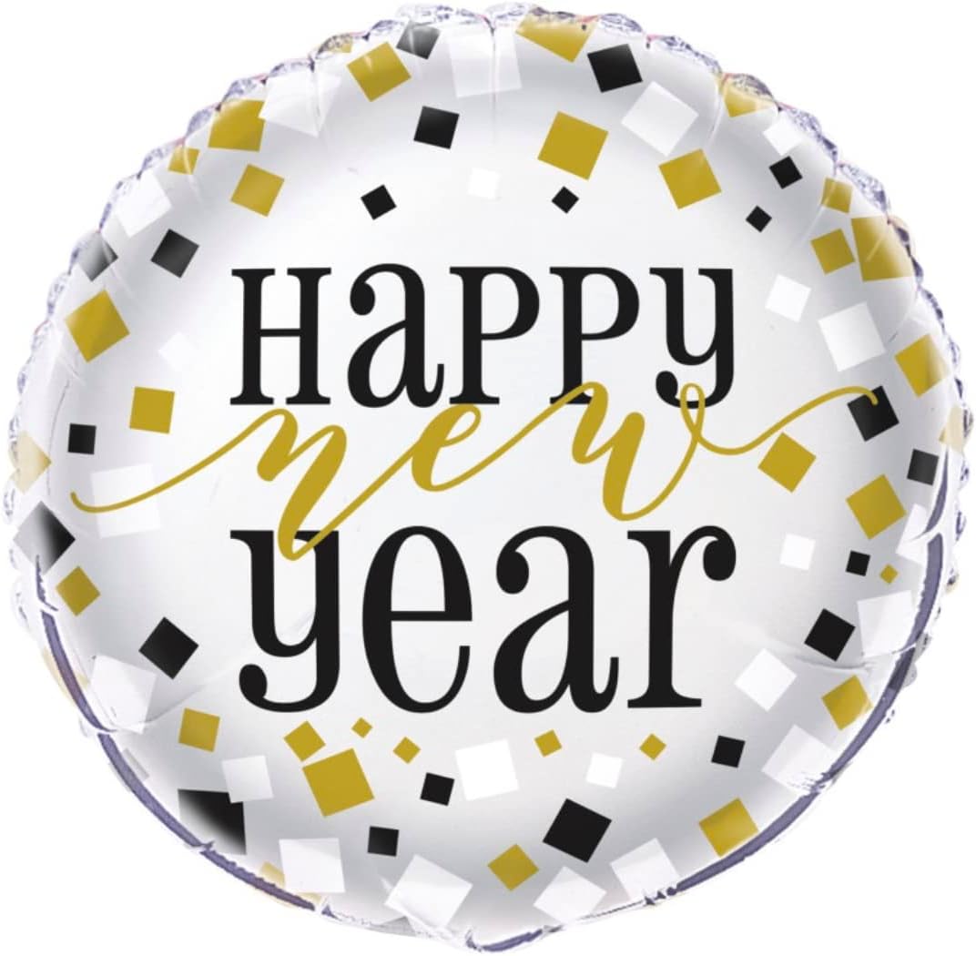 Globo 18" Happy New Year Confetti C/1
