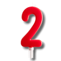 Jumbo Candle Number Red 2 C/1