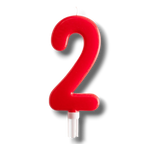 Jumbo Candle Number Red 2 C/1