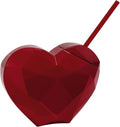 24oz Metallic Red Heart Tumbler (1 per cup)