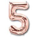 Globo 14" Numero 5 Oro Rosa C/1