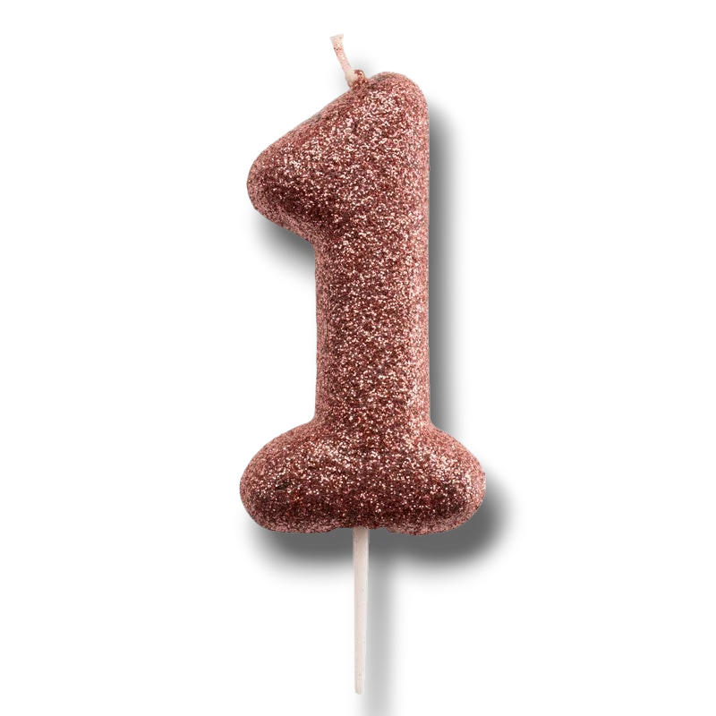 Rose Gold Candle Number 1 C/1
