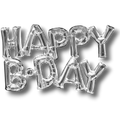 AirFilled Happy Birthday Balloon Silver C/1