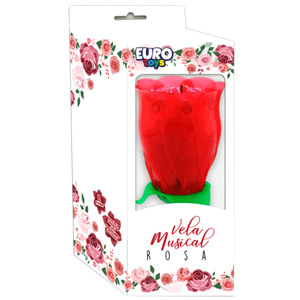 Vela Musical Rosa Roja C/1