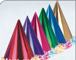 Carton Foil Hat With Lei Trim C/1