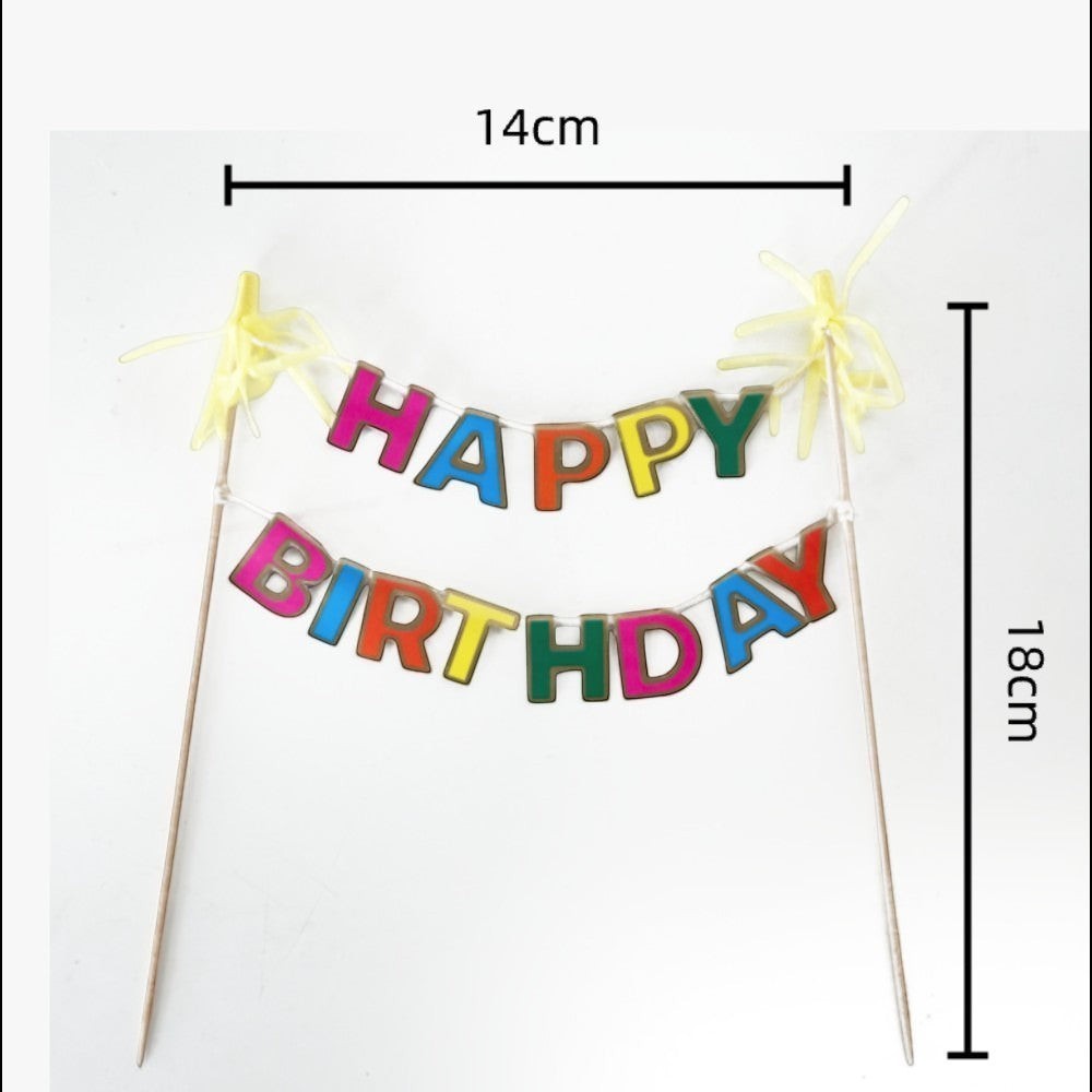Cake Topper Happy Birthday Colores C/1