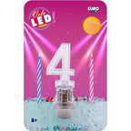 Vela Led Numero 4 C/1