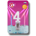 Vela Led Numero 4 C/1