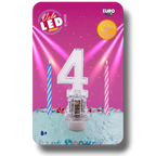 Vela Led Numero 4 C/1
